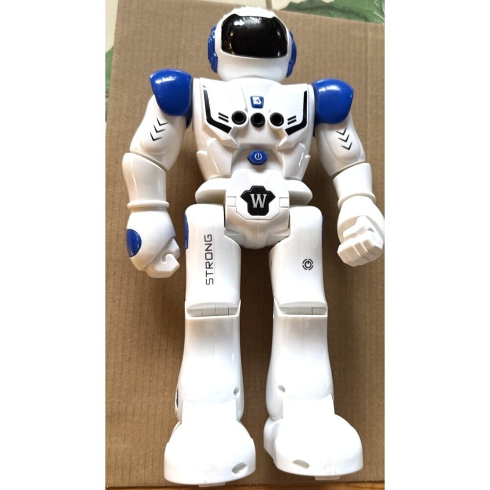 Strong Dancing Robot Interactive Sounds Movement Droid White Blue Lights